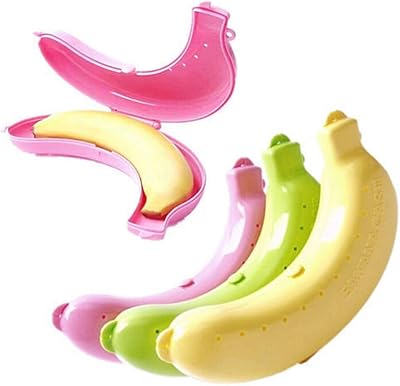 Récipient design banane protecteur de boîte à déjeuner en plastique support