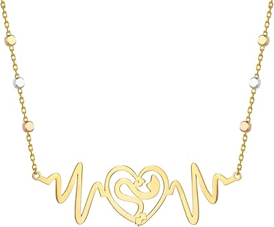 Collier en or 21 carats pour mère, standard, or, sans pierres précieuses