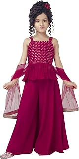 Ensemble kurta brodé pour filles angel f studio avec pantalon palazzo et écharpe dupatta/kurta prêt pour les filles. Diaytar : Des prix qui défient toute concurrence