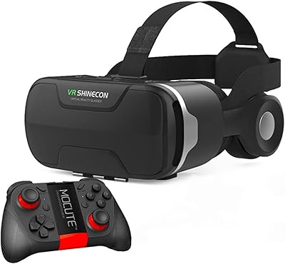 Lunettes de réalité virtuelle 3d stéréo google vr en carton avec poignée bluetooth