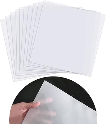 15 feuilles de mylar de 75 mil 12 x 12" feuille transparente