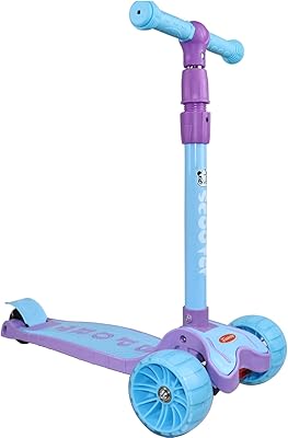Trottinette pour enfants à trois roues cool baby, hauteur réglable flbb-609, bleu