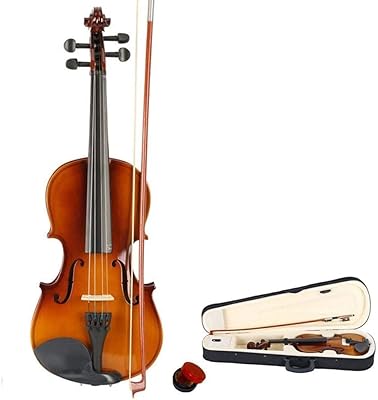 Ensemble de violon acoustique migaria 3/4 pour débutant avec étui solide, archet