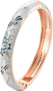 Bracelet winamilleri fait à la main en cloisonné avec charnières à ressort libellule