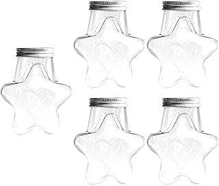 Yardwe 5 pièces bouteilles en plastique avec bouchons de jus en forme