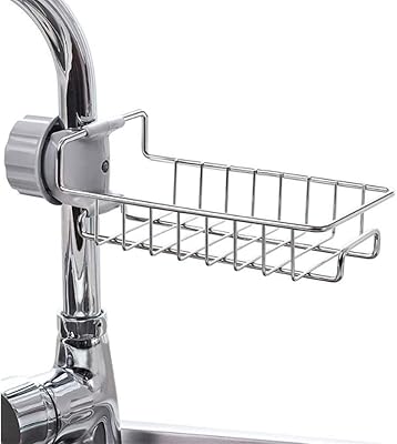 Porte-éponge de robinet de cuisine en acier inoxydable ecv organisateur d'évier pour accessoires