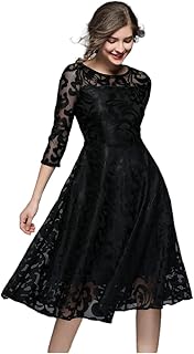 Robe vintage en dentelle pour femmes, col rond, demi-manches, robe de cocktail formelle, robe de cocktail trapèze, robes de printemps et d'automne noires – Photo produit Dakar Sénégal – Livraison rapide Robe vintage en dentelle pour femmes, col rond, demi-manches, robe de cocktail formelle, robe de cocktail trapèze, robes de printemps et d'automne noires. Découvrez le shopping sans frontières avec Diaytar Sénégal