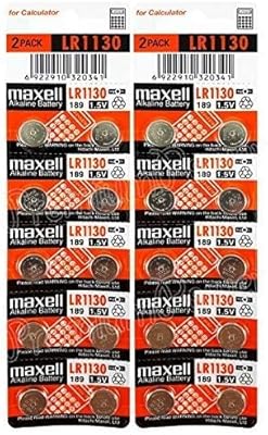 Piles alcalines maxell lr1130 (1,5 v, lr54,189,389, sr1130sw, ag10, paquet de 2)