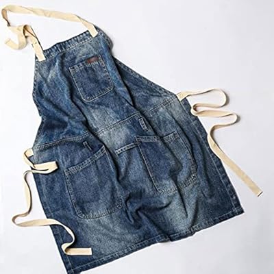 Tonguc tablier tablier en denim bleu artisanat peinture cuisson vêtements de cuisine fleuriste barista vêtements de travail. De la mode à l'électronique, Diaytar Sénégal a tout ce qu'il vous faut