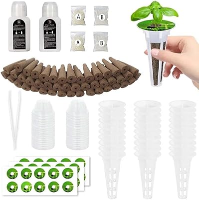 Kit de culture hydroponique professionnel 127 pièces 30 capsules paniers tasses