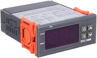 Contrôleur de température numérique stc-1000 pour chauffage et refroidissement, 2 étages, 2 sorties