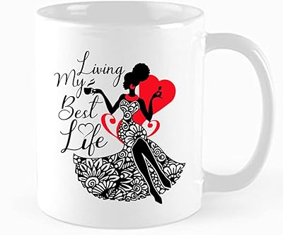Tasse à café drôle cadeau de vivre ma meilleure vie tasse