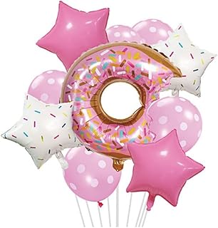 Amater 11 pièces ballons en aluminium en forme de beignet pour les décorations