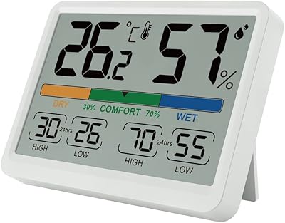 Thermomètre intérieur hygromètre humidimètre, thermomètre numérique de bureau avec moniteur de température