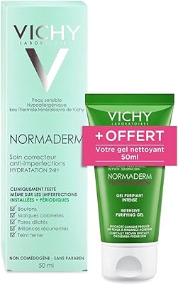 Vitchy normaderm correcteur anti-imperfections hydratation 24h 50 ml + gel nettoyant 50 ml