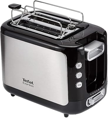 Grille-pain tefal grillage rapide 2 emplacements acier inoxydable tt365027 garantie d'un an 44%