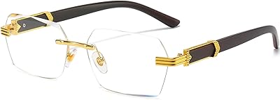 Lunettes de soleil rectangulaires rétro sans monture pour femmes et hommes, lunettes