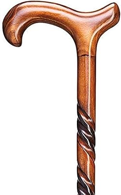 Canne de marche pliante en bois wabrandia faite à la main avec poignée