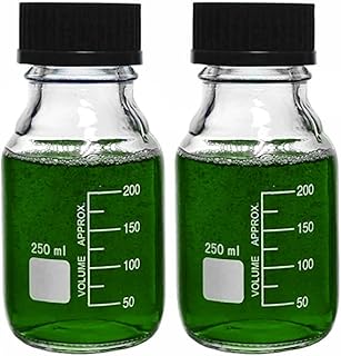 Lot de 2 flacons robustes de 250 ml, ensemble de rangement rond