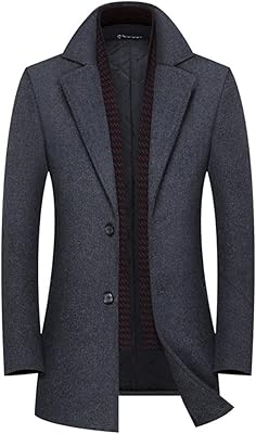 Manteau long en laine épaisse pour hommes, pardessus à la mode, trench-coat