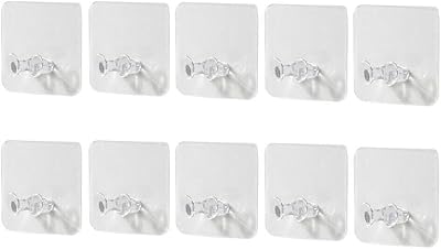 Soldottm 10 pièces crochets de rangement muraux transparents support de prise de courant