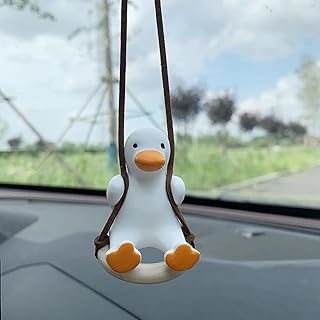 Mignon pendentif canard oscillant pour rétroviseur intérieur décoration de pièce de maison