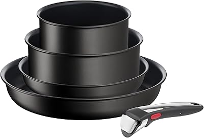 Tefal ingenio unlimited on ensemble de casseroles et poêles 5 pièces, empilable, poignée