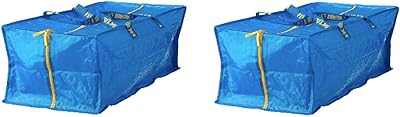 Sac de rangement ikea frakta - bleu (paquet de 2)