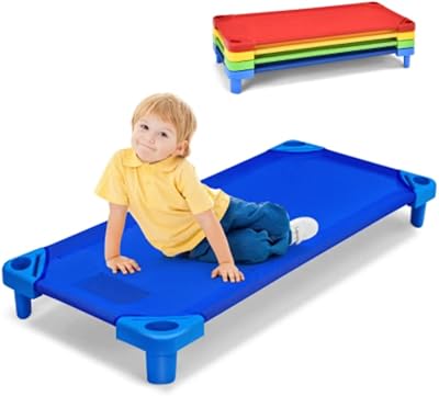 Lit de couchage bébé empilable mofish avec drap et oreiller, lit de couchage