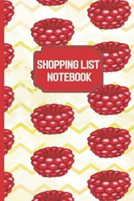 Cahier de liste de courses : couverture sur le thème framboise joli bloc-notes
