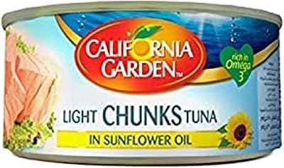 Morceaux de thon pâle en conserve california garden dans de l'huile de tournesol