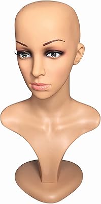 Tête de mannequin miao pour femme avec support pour présenter perruque, lunettes