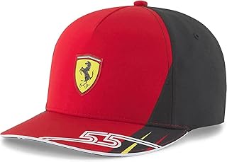Casquette officielle ferrari carlos sainz 2022 de scuderia formula 1 - rouge