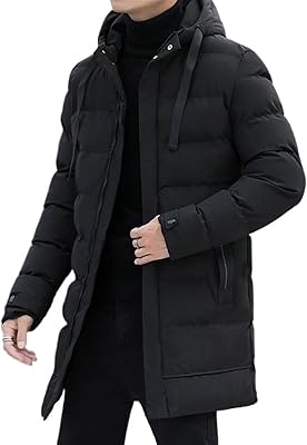 Doudoune pour hommes veste d'hiver longue manteau chaud épais vestes