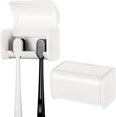 Porte-brosse à dents mural avec couvercle pour salle de bain porte-brosse