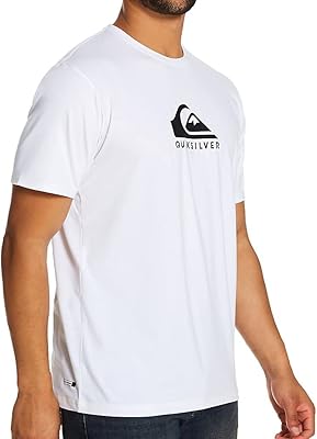 Chemise unie à manches courtes rash guard pour hommes