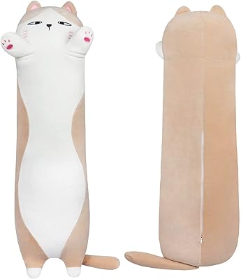 Oreiller long en peluche pour chat ashweeshab, 35,4", 1,7 lb, oreiller long