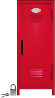 Mini serrure avec clé - rouge, longueur 27 cm
