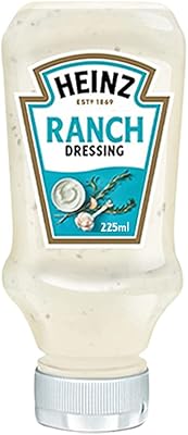 Bouteille à presser à l'envers pour vinaigrette ranch naturelle heinz, 225 ml