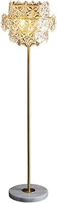 Wesbr lampadaires, lampadaires led de luxe nordiques cuivre cristal salon maison éclairage