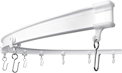 Kxlife rail de rideau de plafond flexible et pliable, rail de rideau