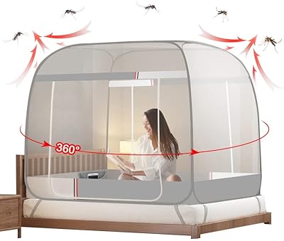 Moustiquaire de lit escamotable moustiquaire pliable portable tente anti-moustique de voyage à 2 portes avec fond. Le meilleur du e-commerce discount réuni sur Diaytar