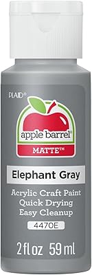 Peinture acrylique apple barrel, couleurs assorties (2 oz), 4470e, gris éléphant