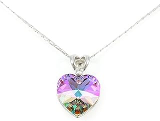 Collier plaqué or rose 18 carats swarovski avec pendentif swr-001