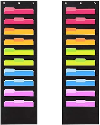 Planificateur de poche de rangement robuste 2 pièces avec 10 poches, organisateur