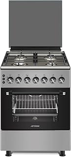 Cuisinière à gaz en fonte aftron 4 brûleurs afgr6091cfsd taille 60