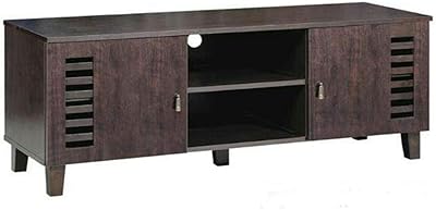Table tv en bois avec pieds en acier, dimensions