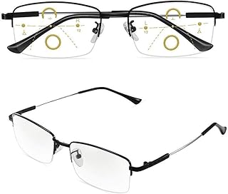 Lunettes de lecture multifocales antiéblouissantes en alliage de titane, protection uv multifocale