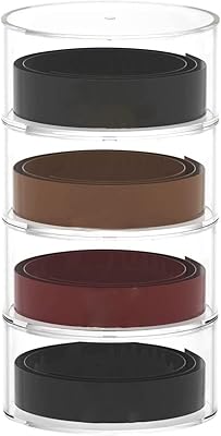 The white shop boîte de rangement et présentoir en acrylique pour ceinture, organiseur