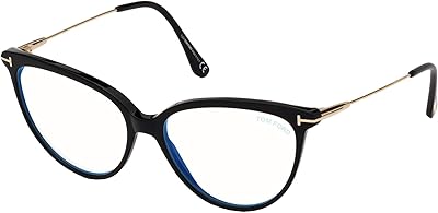 Monture de lunettes bloc ft 5688-b pour femme noir brillant 55 15 140